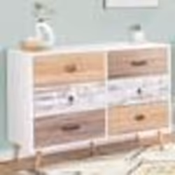 IDMARKET Commode 6 tiroirs BAHIA 115 cm scandinave