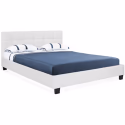 Description générale Décorez et aménagez votre chambre avec le lit double CHARLOTTE. Ce lit est équipé d'un sommier 140x190 c ...