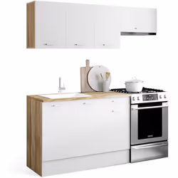 Description générale Ne cherchez plus la cuisine de vos rêves, optez pour l'ensemble SUBTIL de 180 cm ! Avec sa structure en  ...