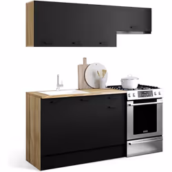 Description générale La cuisine complète SUBTIL de 1m80 est idéale pour ceux qui envisagent une cuisine équipée moderne et fo ...