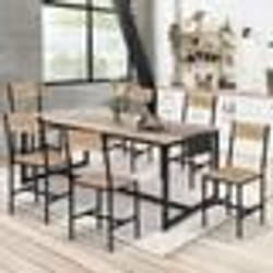 IDMARKET Lot de 6 chaises de cuisine DETROIT design industriel