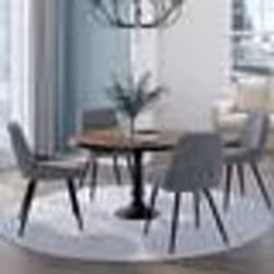 IDMARKET Lot de 4 chaises THALYA en velours gris clair avec accoudoirs