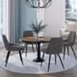 IDMARKET Lot de 4 chaises THALYA en velours gris foncé avec accoudoirs