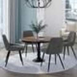IDMARKET Lot de 4 chaises THALYA en velours gris foncé avec accoudoirs