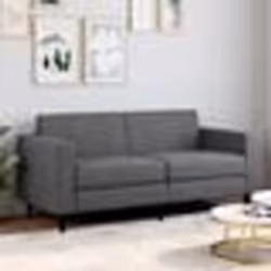 IDMARKET Canapé 3 places CALLIE en tissu gris anthracite