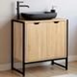 IDMARKET Meuble sous-lavabo salle de bain DETROIT design industriel