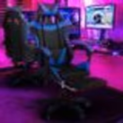 IDMARKET Fauteuil de gaming ALEX réglable avec repose-pied coussin de tête et coussin lombaire noir et bleu