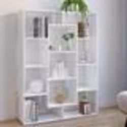 IDMARKET Etagère bibliothèque COLETTE avec 11 compartiments blanc H.143 cm