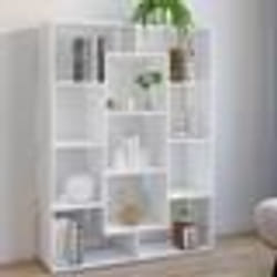 IDMARKET Etagère bibliothèque COLETTE avec 11 compartiments blanc H.143 cm