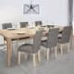 IDMARKET Lot de 6 chaises POLGA capitonnées grises pour salle à manger