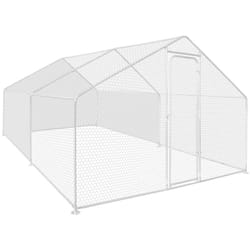 Idmarket - Bâches waterproof blanches 1 arrière + 2 côtés 150 gr pour enclos poulaillers