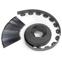 Idmarket - Bordurette de jardin flexible 8 m gris anthracite hauteur 12 cm + 24 piquets