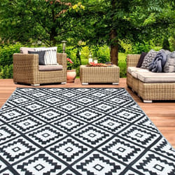 IDMARKET Tapis extérieur BAHAMAS noir 270 x 470 CM