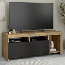 ID MARKET meuble tv MALO 1 porte 110 cm multicolore à poser