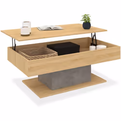 Description générale La table basse EDEN 2-en-1 se transforme facilement d'une simple table basse en une table à manger grâce ...