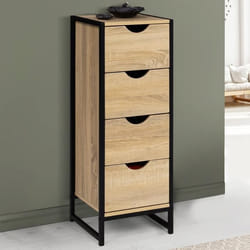 IDMARKET Meuble de rangement 4 tiroirs DETROIT 30 cm chiffonnier dappoint design industriel