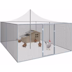 Vous souhaitez offrir un nouvel espace à vos volailles ? Cette volière en acier galvanisé de 12 m² permet à votre basse-cour ...