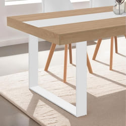 IDMARKET Lot de 2 pieds de table carrés métal blanc 78x71 cm design industriel
