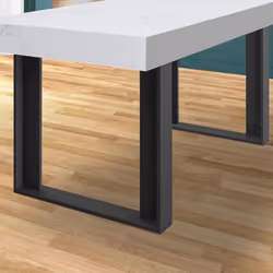 IDMARKET Lot de 2 pieds de table carrés PHOENIX noir 75 cm