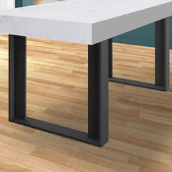 IDMARKET Lot de 2 pieds de table carrés PHOENIX noir 75 cm