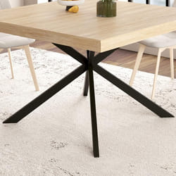 IDMARKET Pied de table forme araignée ALIX métal noir 130 cm design industriel