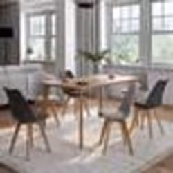 IDMARKET Lot de 6 chaises scandinaves SARA mix color gris foncé x3 et gris clair x3