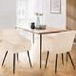 IDMARKET Lot de 2 chaises de salle à manger fauteuils de table MADY en velours beige