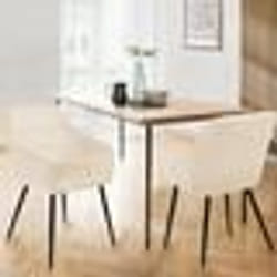 IDMARKET Lot de 2 chaises de salle à manger fauteuils de table MADY en velours beige