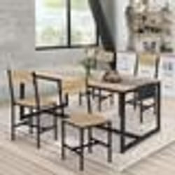 IDMARKET Lot de 4 chaises de cuisine DETROIT design industriel