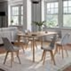 IDMARKET Lot de 6 chaises scandinaves SARA gris clair pour salle à manger