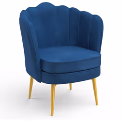 À la recherche d'un fauteuil design et chic pour votre pièce de vie ? Ne cherchez plus ! Ce fauteuil coquillage en velours bl ...
