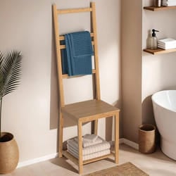IDMARKET Chaise porte-serviettes 4 niveaux LANA en bambou