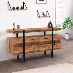 IDMARKET Buffet 140 cm AUSTRIA 4 portes pieds épingle