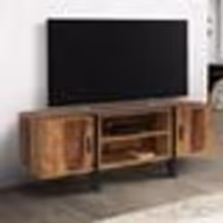 IDMARKET Meuble TV 140 cm AUSTRIA 2 portes pieds épingle