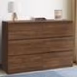 IDMARKET Commode 6 tiroirs TOMI 110 cm effet noyer