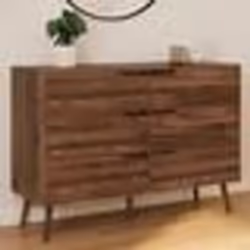 IDMARKET Commode 6 tiroirs HELSINKI 115 cm scandinave effet noyer
