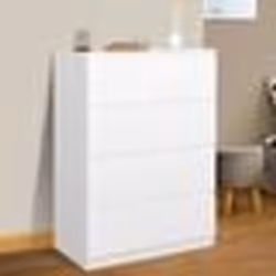 IDMARKET Commode 4 tiroirs TOMI 75 cm bois blanc