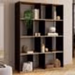 IDMARKET Etagère bibliothèque JENA 4 niveaux noir et effet bois H.143 cm