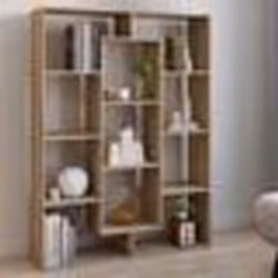 IDMARKET Etagère bibliothèque COLETTE avec 11 compartiments effet bois H.143 cm
