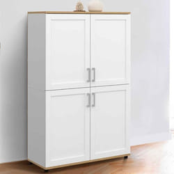 ID MARKET buffet VITO 4 portes 125 cm Contemporain bois et blanc