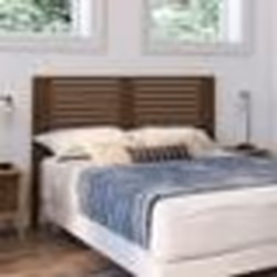 IDMARKET Tête de lit sur pied en lattes AVA 160 cm façon bois vieilli