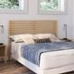 IDMARKET Tête de lit sur pied en lattes AVA 160 cm façon bois clair