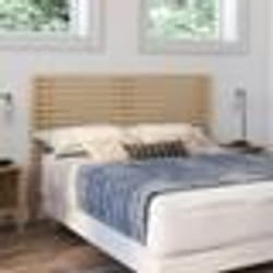 IDMARKET Tête de lit sur pied en lattes AVA 160 cm façon bois clair