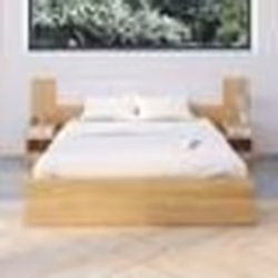 IDMARKET Tête de lit sur pied avec chevets modulables SAPA pour lit 140 160 ou 180 cm bois et blanc