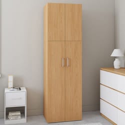 Armoire 2 portes avec étagère - IDMARKET - ESTER - BOIS - Armoire - 165 x 50 cm