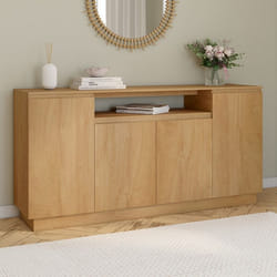 ID MARKET buffet SERENA 4 portes avec niches 160 cm Moderne bois