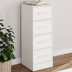 IDMARKET Meuble dappoint 4 tiroirs UPPAH 30 cm chiffonnier meuble de rangement bois blanc