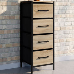 IDMARKET Meuble dappoint 4 tiroirs UTAH 30 cm chiffonnier meuble de rangement design industriel