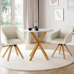 2 CHAISES JANY BEIGE PIVO