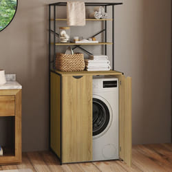 IDMARKET Meuble dessus machine à laver fermé DETROIT design industriel